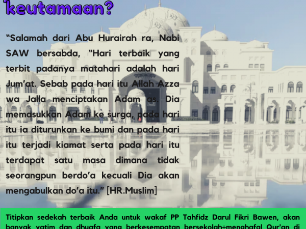 PROGRAM SEDEKAH JUM'AT PROGRAM SEDEKAH JUM'AT