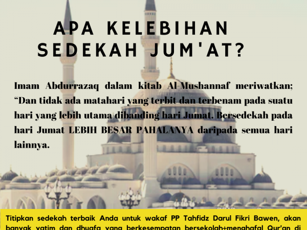 KEUTAMAN SEDEKAH JUM'AT